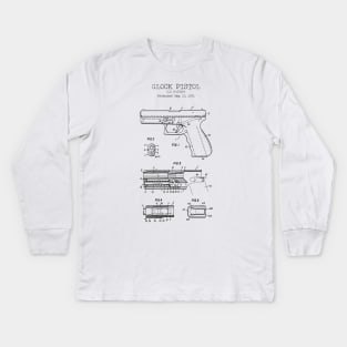 GLOCK PISTOL patent Kids Long Sleeve T-Shirt